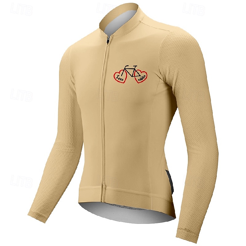 Herr Cykeltröja Grafisk Bokstav & Nummer Långärmad Cykel T-shirt Tröja med 3 bakfickor Bergscykling Snabb tork Anatomisk design Uppsugande Andningsfunktion sporter Mörkrosa Vit Rosa Kläder 2025 - $28.99 –P2