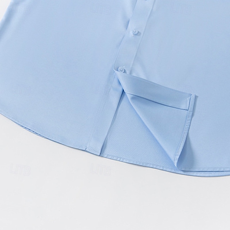 Miesten Paita Pukupaita Button Up paita Tavallinen Häät Juhla Musta Valkoinen Vaalean vihreä Vaaleanpunainen Pitkähihainen Kauluskäänne 봄 & Syksy Vaatetus 2025 - $28.99 –P20