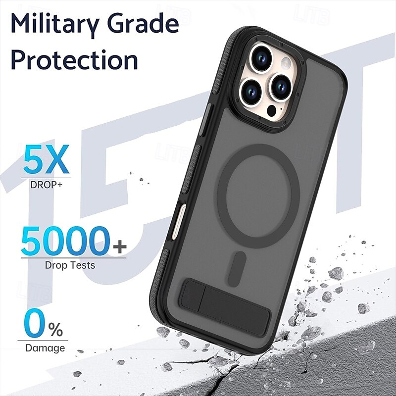 2025年 電話 ケース 用途 iPhone 16 Pro Max プラス iPhone 15 プロマックスプラス iPhone 14 Pro Max Plus バックカバー スタンド付き 磁石バックル 耐衝撃 レトロ風 PC シリコーン  コレクション – $21.99 –P14
