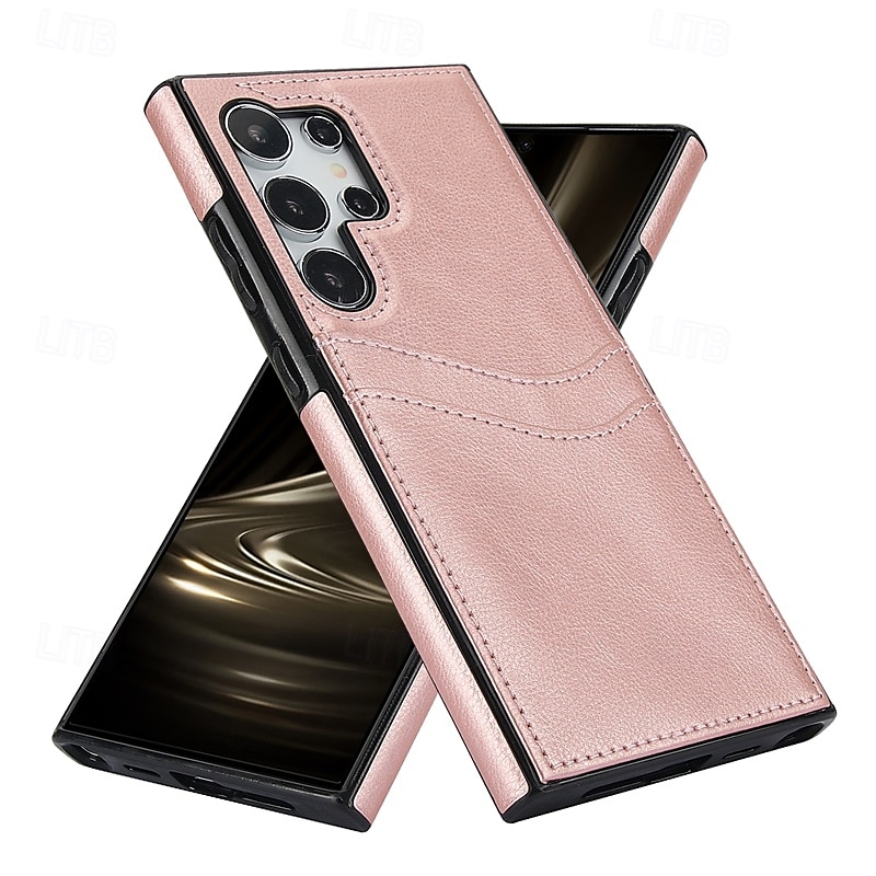 Puhelinlokero Samsung Galaxy S24 Ultra S24 Plus S24 S24 FE S23 S23 Ultra S23 Plus S22 S22 Plus Ultra A55 5G takakansi korttipaikka iskuja kestävä retro TPU PU nahka 2025 - $16.99 –P6
