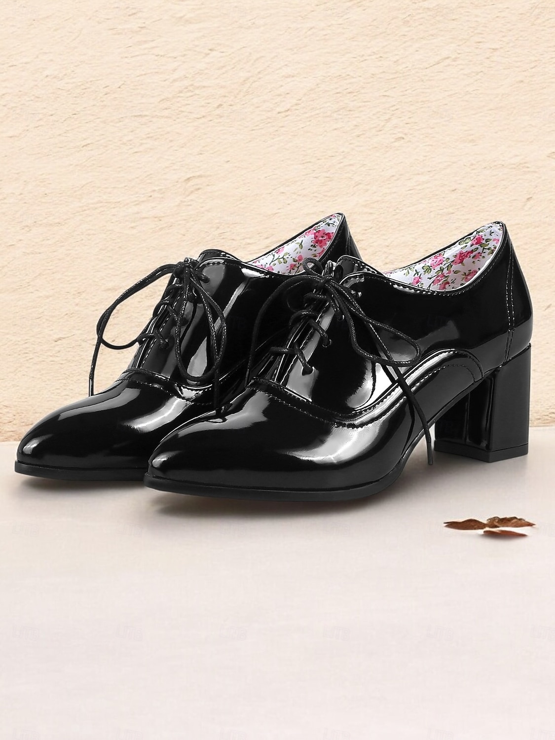 Richelieus à lacets en similicuir marron à talon épais de style rétro pour femmes, marron polyvalents pour le travail au bureau ou au quotidien de 2025 ? $54.99 –P5