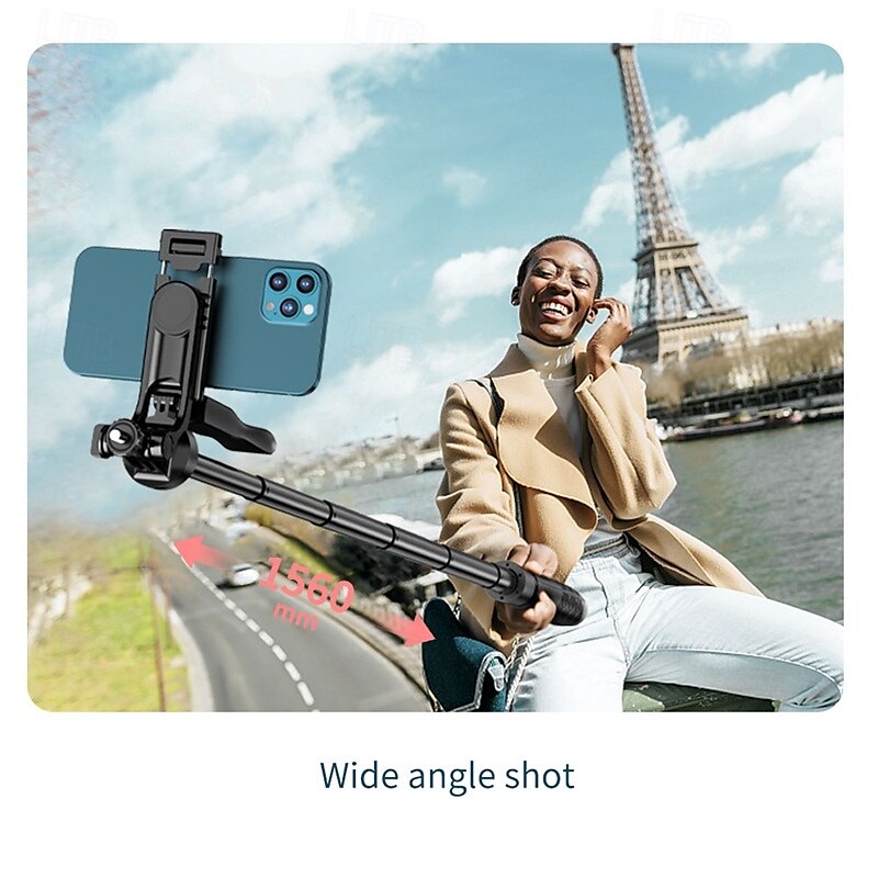 Selfie Stick Bluetooth Extendable Max Length 155 cm For Universal Android / iOS Universal 2025 - $34.99 –P7