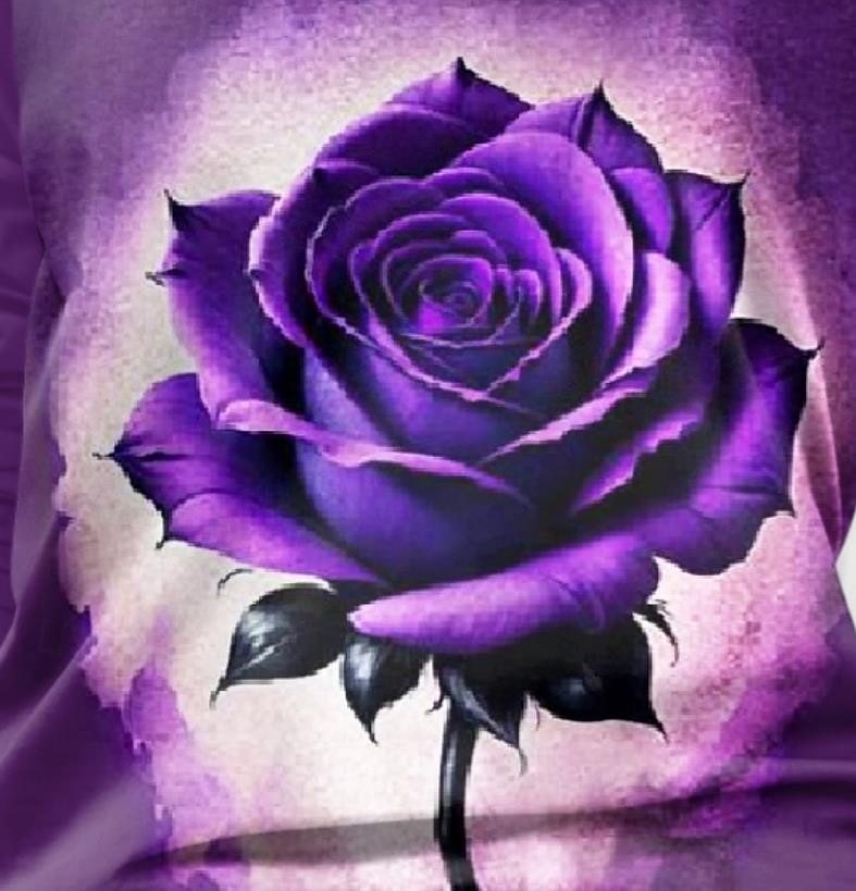 Valentine Dame Rose T Skjorte Vanlige Topper Lang Erme V-hals Knapper Trykk Vanlig Passform Daglig Stilig Uformell Rosa Lilla Høst Vinter 2025 - $24.99 –P3