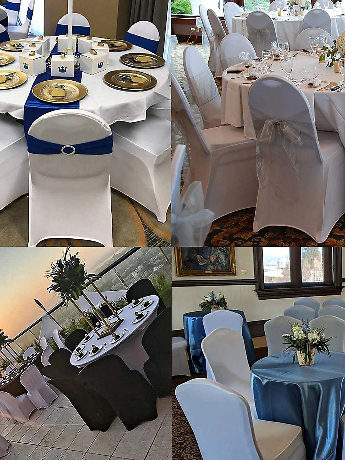 capas para cadeiras de casamento capas elásticas de ajuste universal com cobertura total, perfeitas para casamentos, banquetes e eventos, duráveis e resistentes a rugas, adicionam elegância e estilo a de 2025 por $10.99 –P4