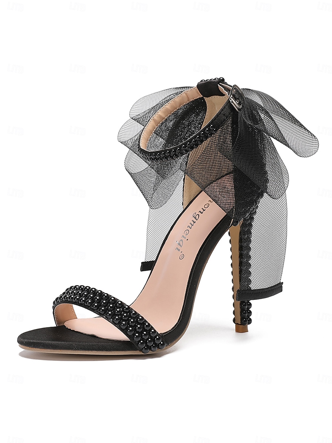 Escarpins de mariage pour femmes ornés de perles blanches avec nœud et bride à la cheville – chaussures de mariée élégantes pour mariages et événements officiels de 2026 ? $64.99 –P1