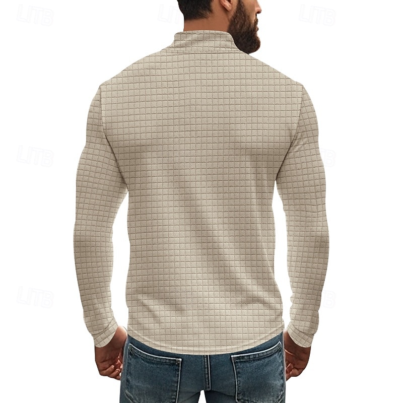 Homme Sweat-shirt Sweat-shirt quart de fermeture éclair Noir Blanche Vin Vert Véronèse Kaki Demi-zip Uni Texturé Sport & Loisir Quotidien Fête Polyester Streetwear Basique Occasionnel Printemps de 2025 ? $21.99 –P13
