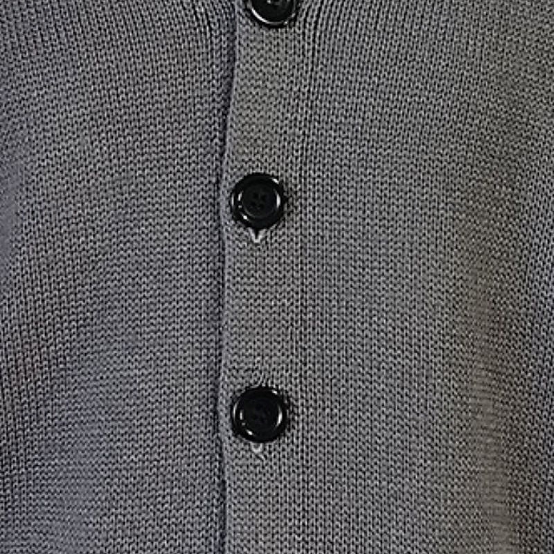 Herren Pullover Strickjacke Kurzer Pullover Gerippt Stricken Knopf Strick Feste Farbe Schalrevers Basic Brautkleider schlicht Täglich Festtage Bekleidung Herbst Winter Schwarz Marineblau S M L 2025 - $38.99 –P2