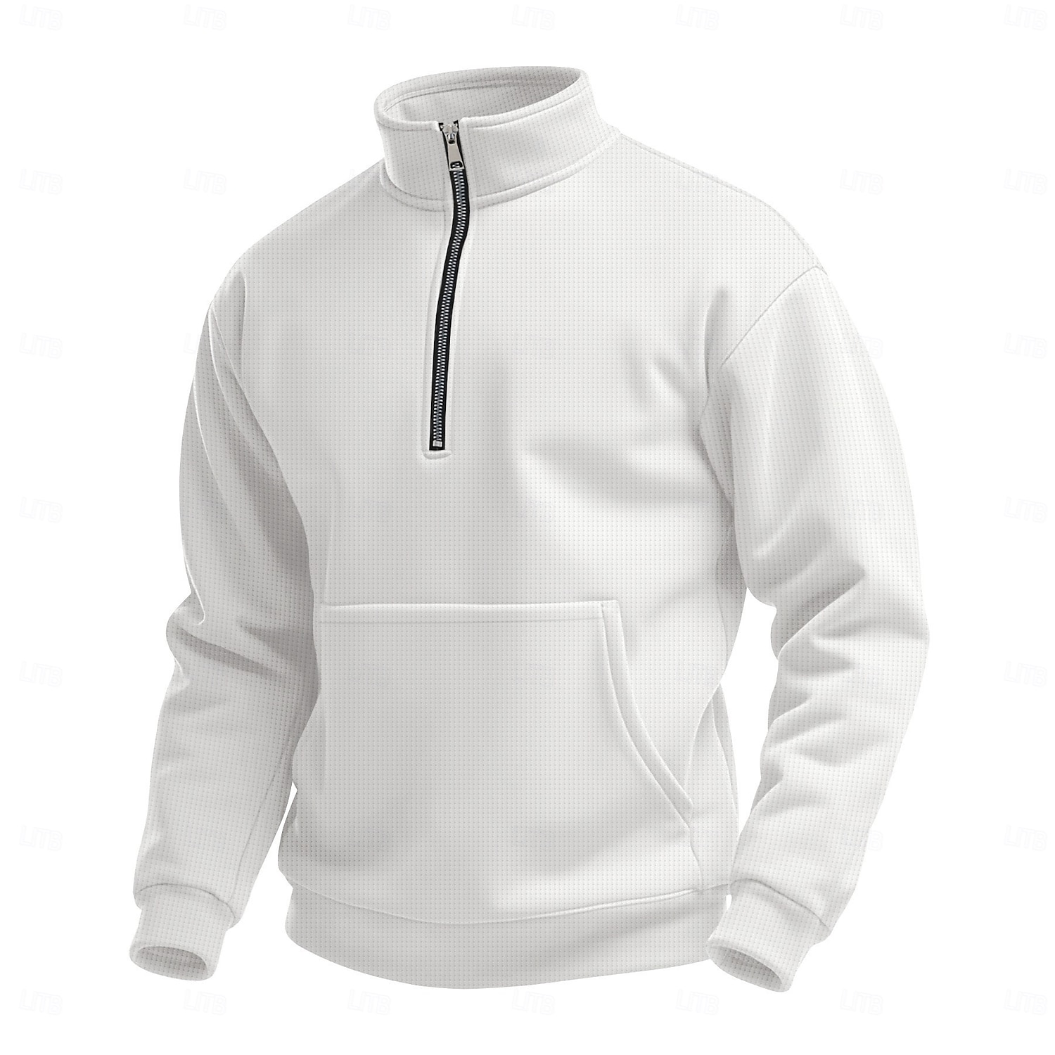 Hombre Sudadera Sudadera con estampado de gofres Sudadera con un cuarto de cremallera Negro Blanco Azul Piscina Caqui Gris Media cremallera Plano Deporte Diario Festivos Poliéster Ropa de calle Casual 2025 - $22.99 –P8