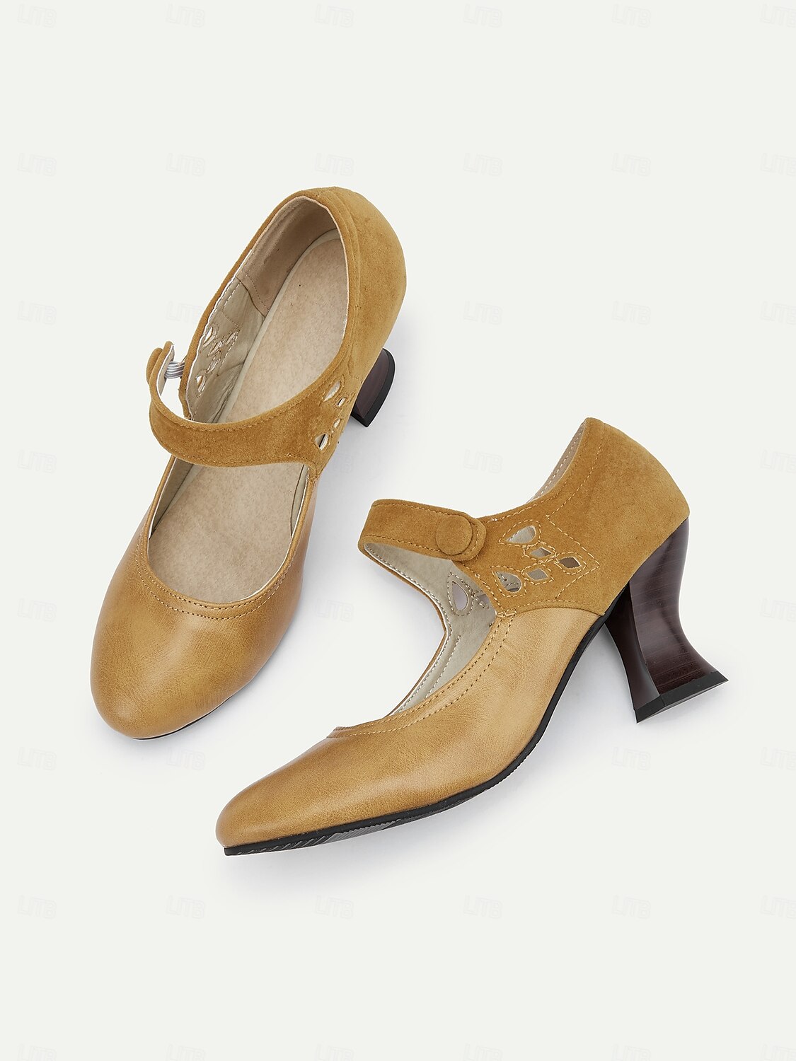 Women's 1930s Vintage Style Mary Jane Pumps with Cutout Design and Mid-Heel, Comfortable Dress Shoes for Office and Formal Events 2025 - $46.99 –P4