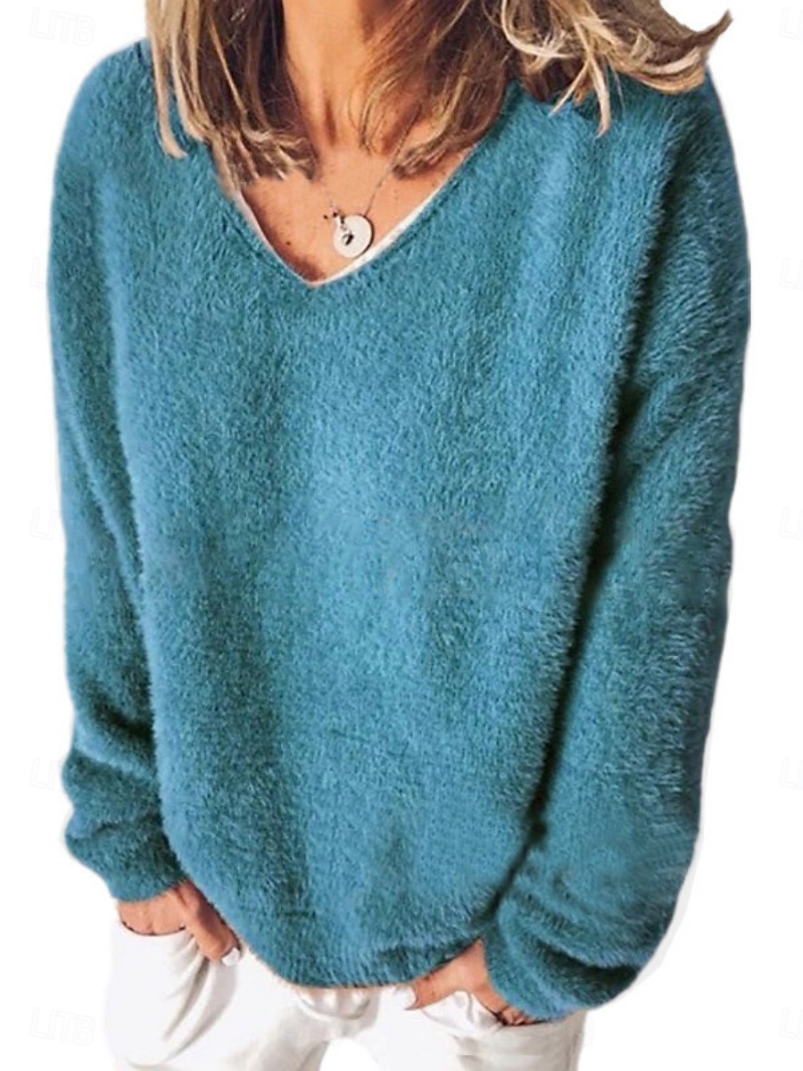 Damen Hemd Bluse Feste Farbe Basic Brautkleider schlicht Langarm V Ausschnitt Normale Oberteile Täglich Patchwork Wein Blau Grau Frühling & Herbst 2025 - $28.99 –P2