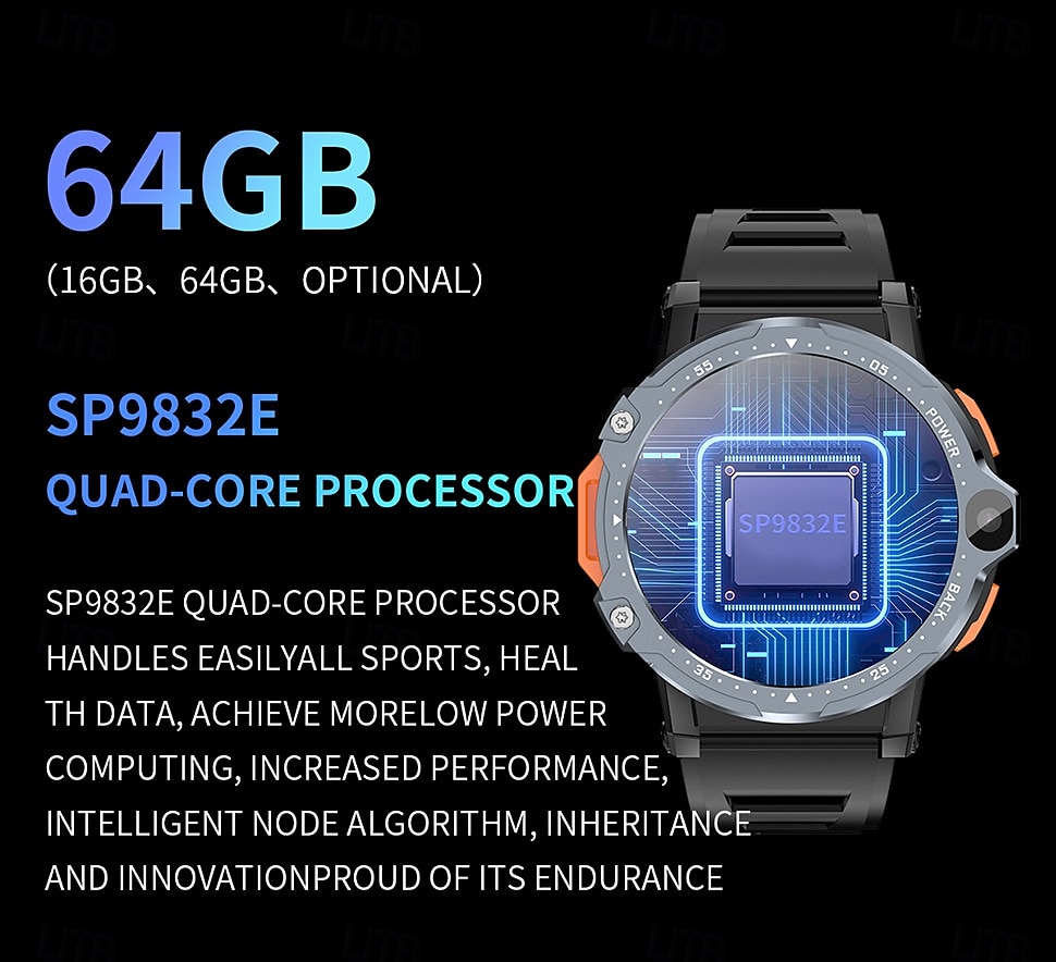 iMosi PG999 Smart Watch 1.54 inch 4G LTE Cellular Smartwatch Phone 4G Pedometer Call Reminder Heart Rate Monitor Compatible with Null Men GPS Long Standby Hands-Free Calls IP 67 43mm Watch Case 2025 - $94.99 –P11
