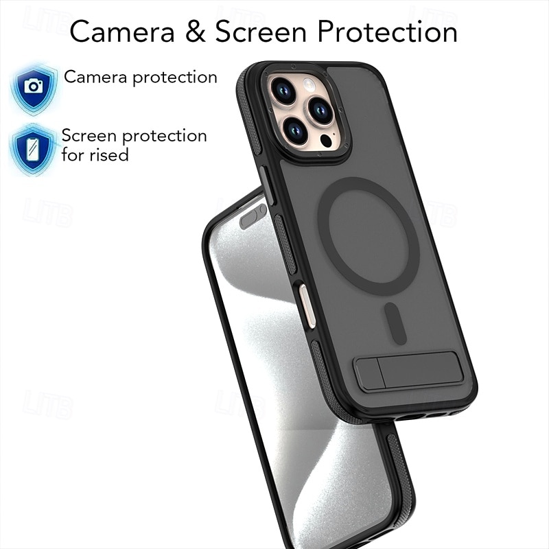2025年 電話 ケース 用途 iPhone 16 Pro Max プラス iPhone 15 プロマックスプラス iPhone 14 Pro Max Plus バックカバー スタンド付き 磁石バックル 耐衝撃 レトロ風 PC シリコーン  コレクション – $21.99 –P13