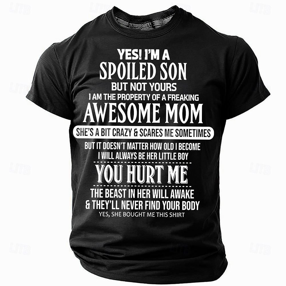 Men's Funny Slang T Shirt Short Sleeve T shirt 3D Print Crew Neck Shirt Fashion Daily Street Daily Black Blue Green Summer Spring Clothing Apparel S M L XL XXL XXXL 2025 - $17.99 –P5