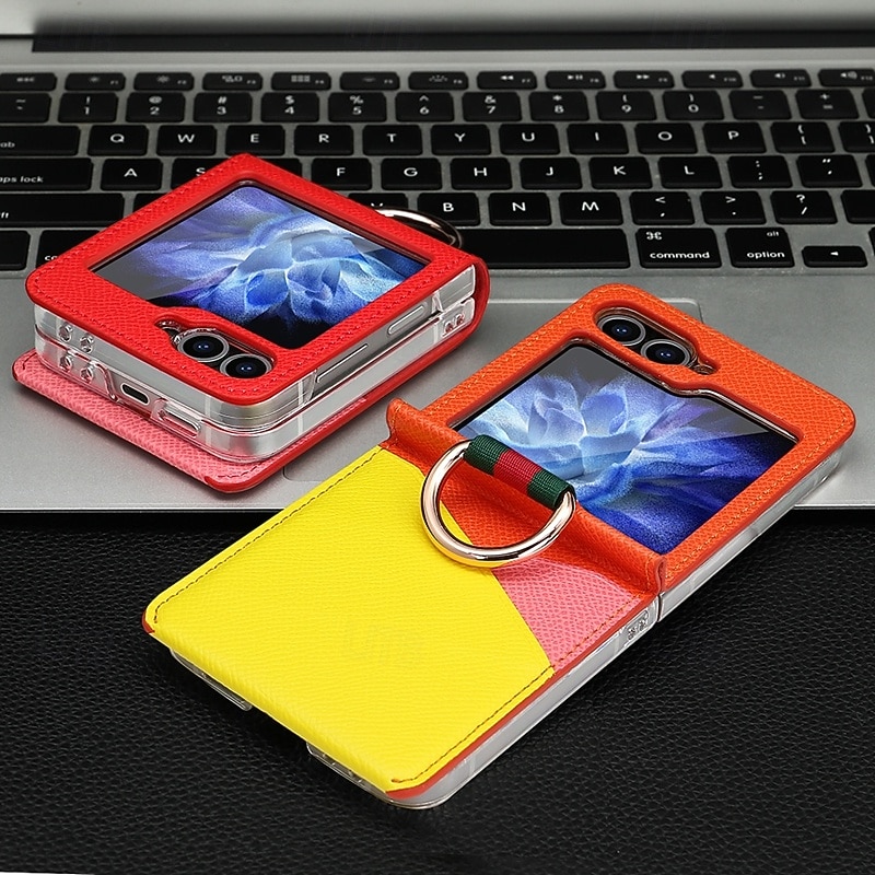 τηλέφωνο tok Για Samsung Galaxy Z Flip 6 Z Flip 5 Z Flip 4 Z Flip 3 Πίσω Κάλυμμα Υποδοχή κάρτας Δαχτυλίδι πόρπη Ανθεκτική σε πτώσεις Ρετρό TPU PU δέρμα 2025 - $16.99 –P1