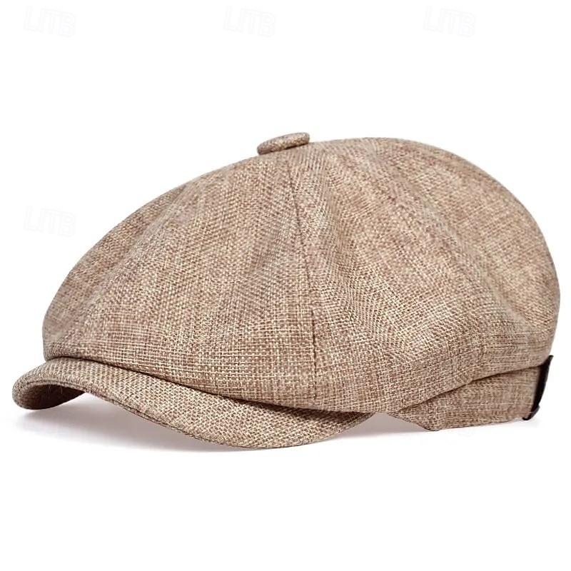 Herr Platt mössa Ascot hatt Newsboy hatt Svart Brun Polyester Mode Ledigt Gata Dagligen Slät Andningsfunktion 2025 - $13.99 –P4