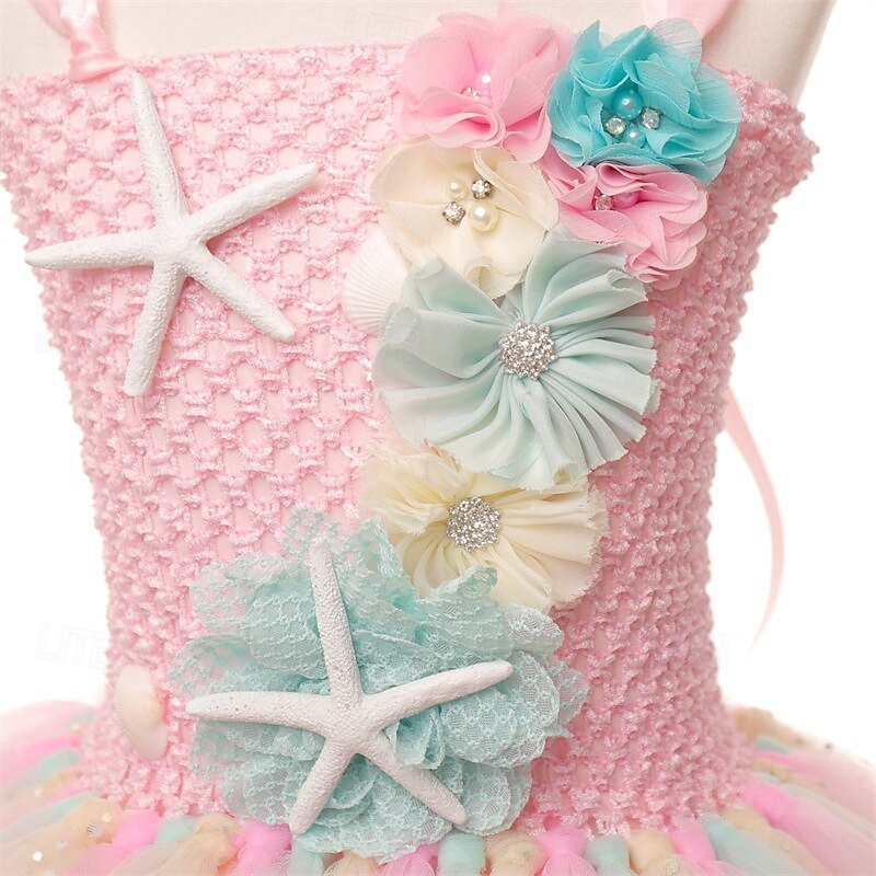 Book Week 2026 Kids Girls' Party Dress Rainbow Flower Sleeveless Performance Birthday Beautiful Sweet Knee-length Party Dress Swing Dress A Line Dress Summer 4-12 Years Pink Purple Light Blue 2026 - $31.99 –P15