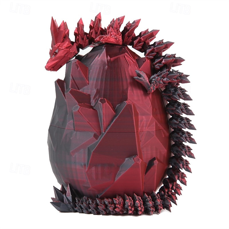 2025年 3Dプリントドラゴンエッグレインボーフライングドラゴン、カラフルな卵、誕生日プレゼント用のフィジェットトイ、フレキシブルデスクフィギュア装飾 コレクション – $20.99 –P11