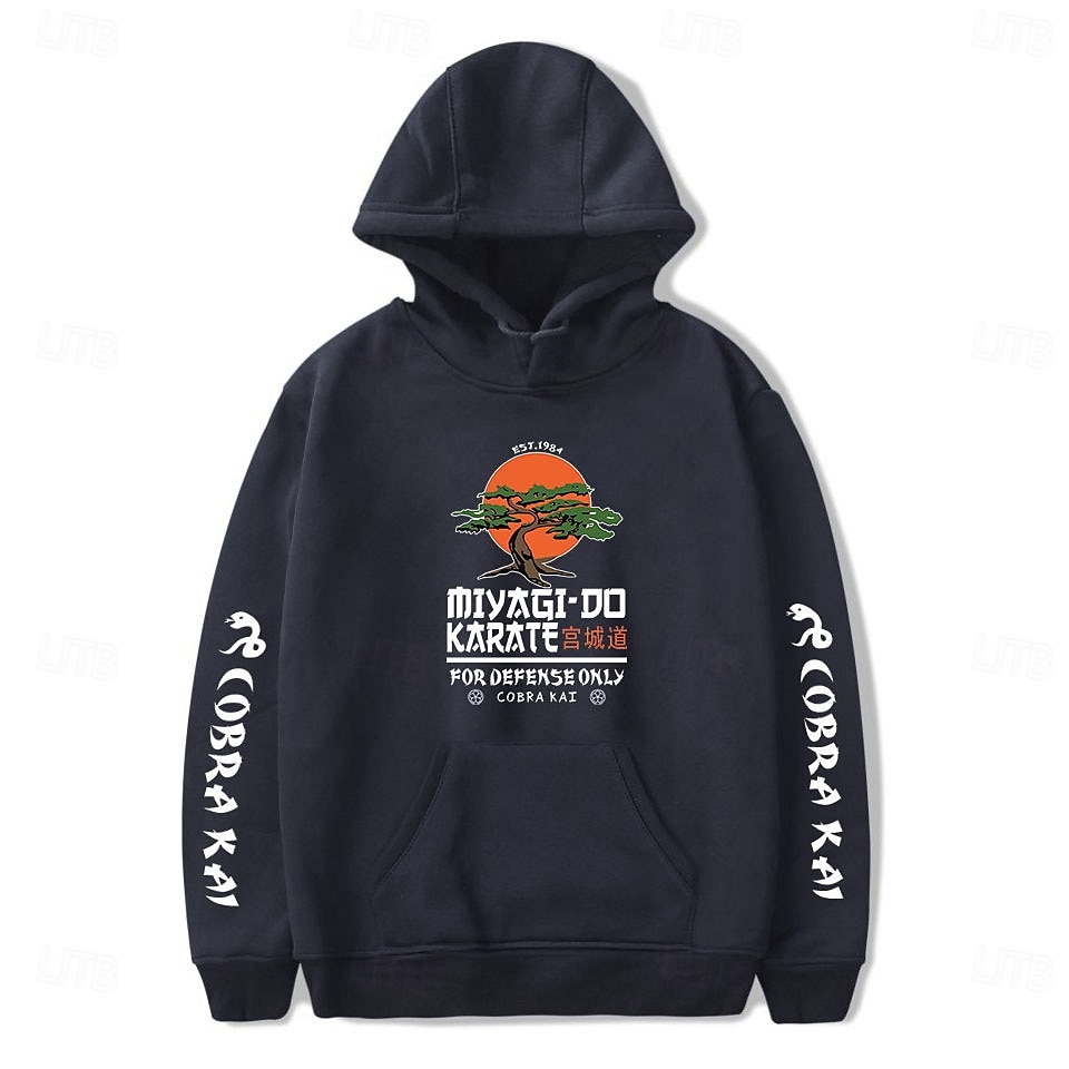 Cobra Kai Karate Kid Felpa con cappuccio Anime Cartone animato Manga Harajuku Grafica Kawaii Per Da coppia Per uomo Per donna Per adulto Ritorno a scuola Stampa a caldo del 2025 a $30.99 –P4
