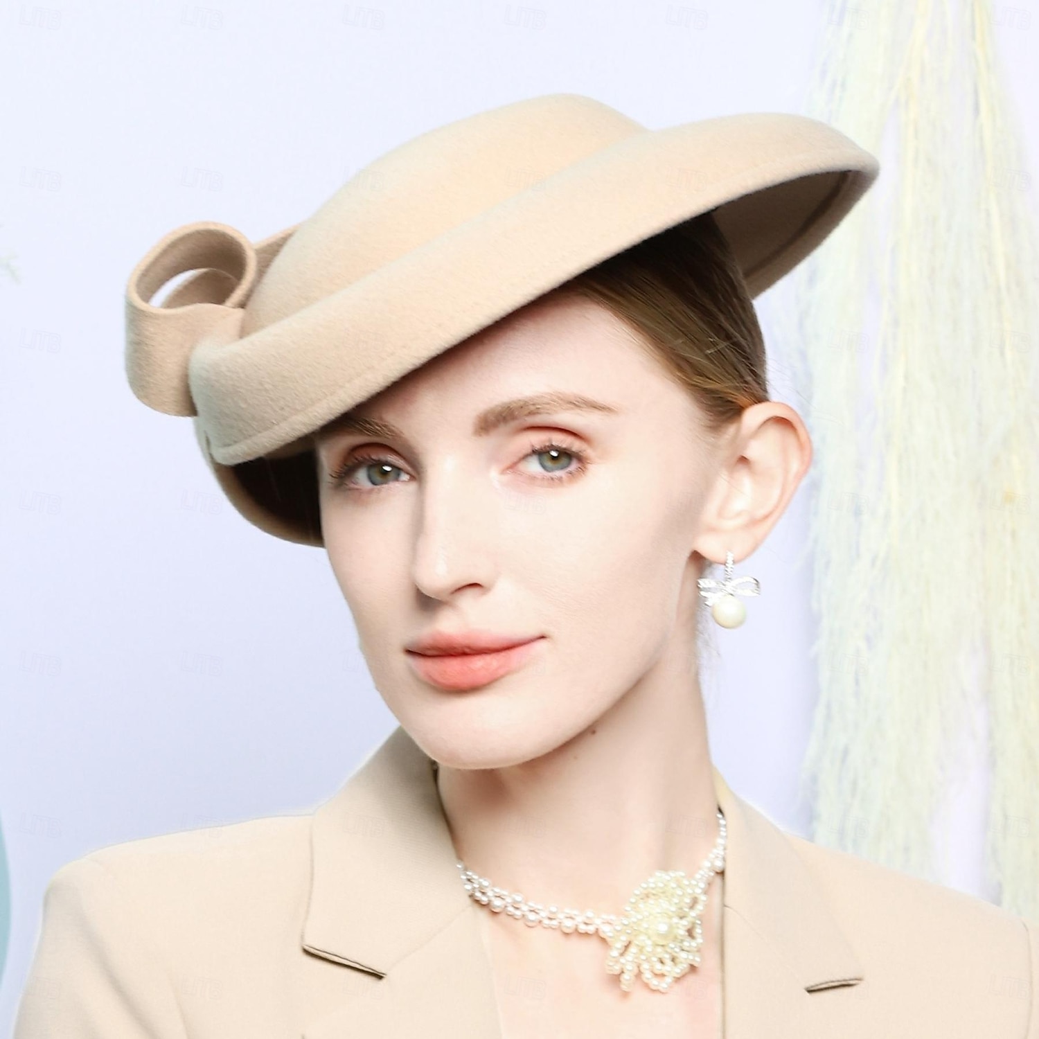 hattar 100 % ull fedora hatt fat hatt bröllop tefest elegant bröllop med pilbåge skarvning huvudbonader huvudbonader 2025 - $46.99 –P3