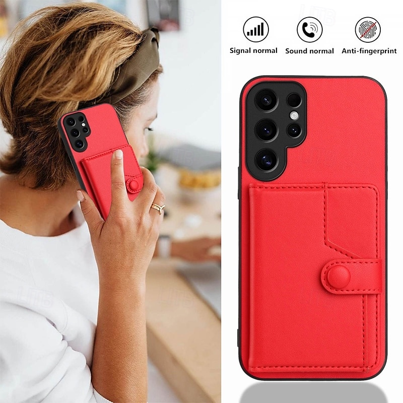 Phone Case For Samsung Galaxy S24 S24 Ultra Plus S24 FE S23 S23 Ultra S23 Plus S22 S22 Plus Ultra S21 FE A55 5G Back Cover with Stand Holder Card Slot Shockproof Retro TPU PU Leather 2025 - $16.99 –P9
