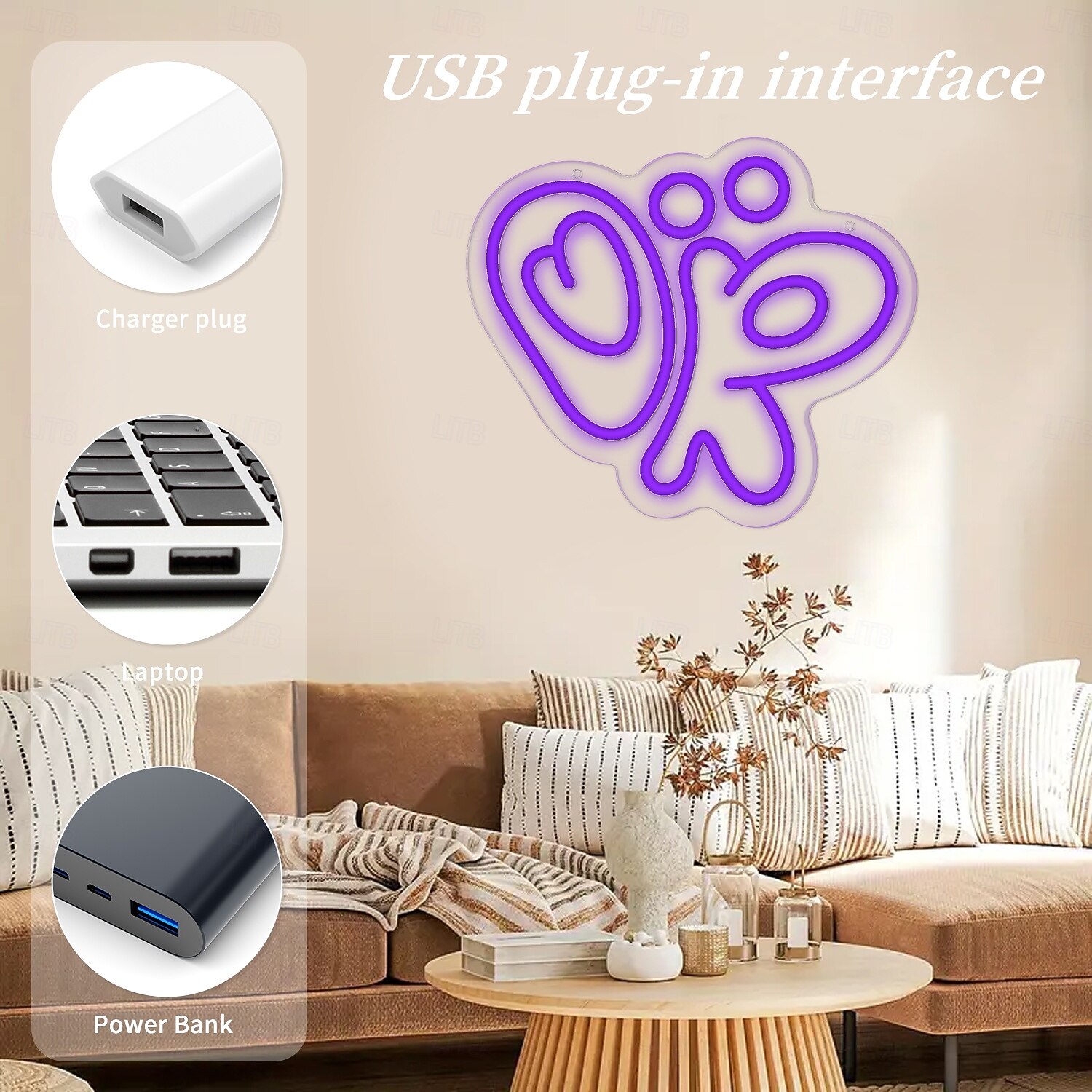 Olivia Glowing Neon Art Sign Light Dimmable Purple LED Light USB Powered Switch Control Perfect for Bedroom Living Room College Dorm Girls Room Decor Unique Gift Wall Decorations 2025 - $53.99 –P6