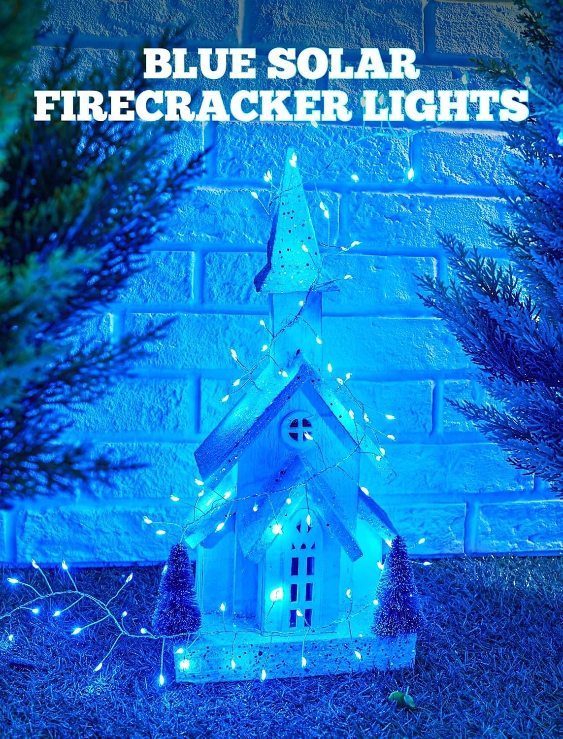 6m Solar String Lights 200 LEDs, Warmwhite, Cool White, Blue Firecracker String Lights EL 5mm Copper Wire Lights Holiday Lights 3V Solar Powered 1 Set 2025 - $20.99 –P16