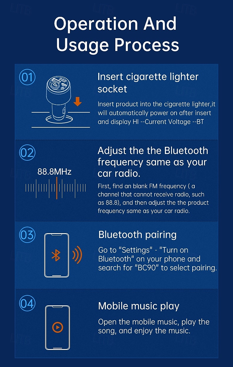2025年 車用 Bluetooth 5.3 FM トランスミッター PD 30W + QC 3.0 デュアルポート 高速カーチャージャー ワイヤレス FM ラジオ Bluetooth カーアダプター ハンズフリー通話機能付き  コレクション – $38.99 –P15