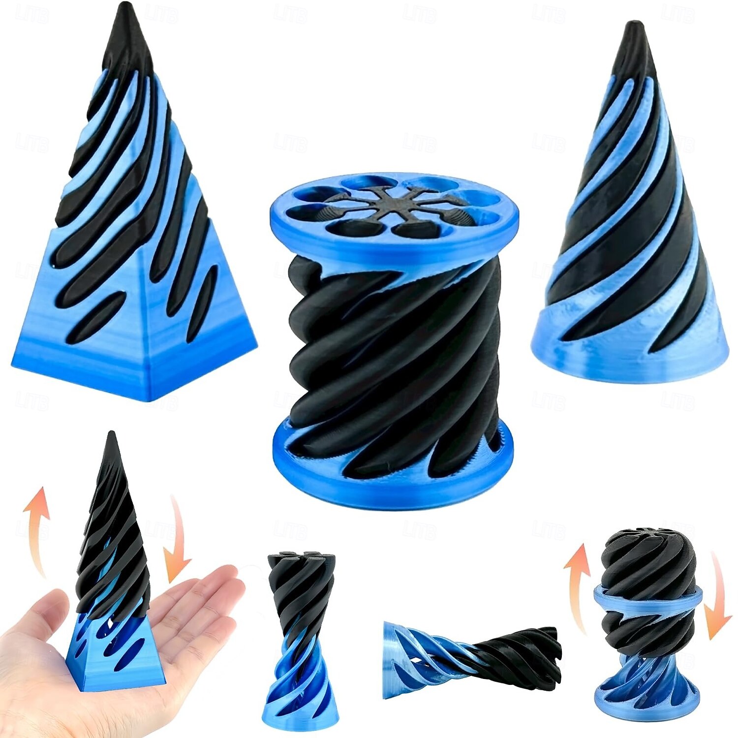 2 Pack Fractal Fidget Hexagon3D Printed Hexagon Fidget ToyInfinity Cube Sensory ToysHexagon Spiral Visual Fingertip Toys for Stress Anxiety Kids & Adults Infinity Cubes 2025 - $22.99 –P3