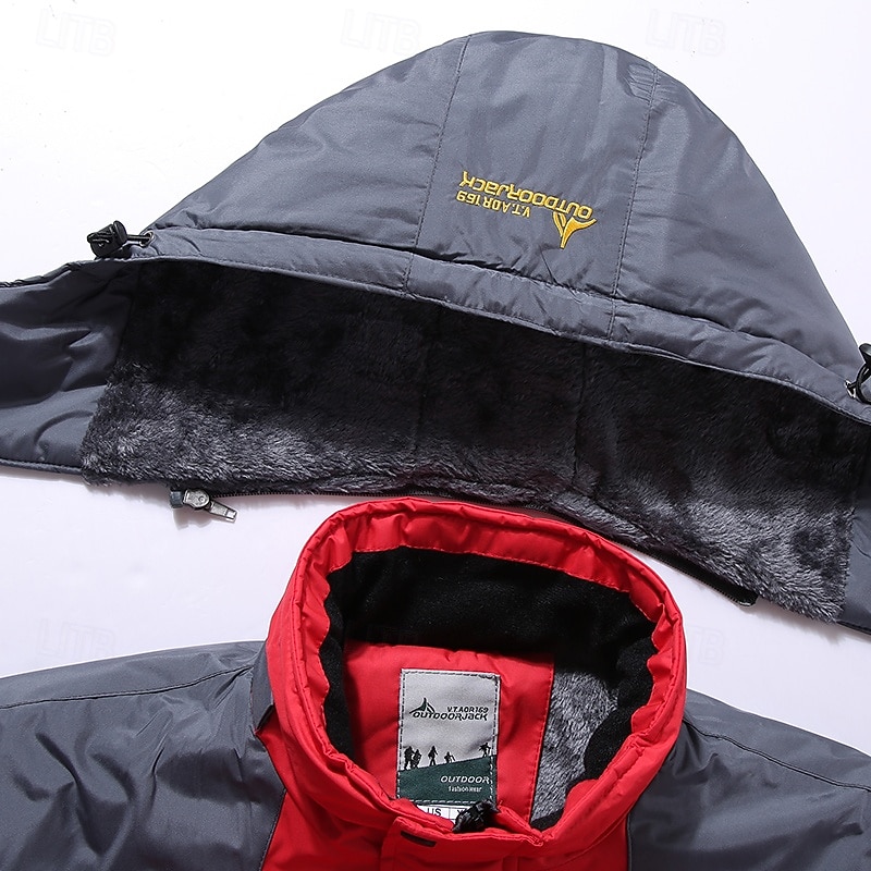 Ανδρικά Χειμωνιάτικα μπουφάν Μπουφάν fleece Αδιάβροχο Jachetă de Drumeție ΕΞΩΤΕΡΙΚΟΥ ΧΩΡΟΥ Καθημερινά Ρούχα Ζεστό Τσέπη Φθινόπωρο Χειμώνας Συνδυασμός Χρωμάτων Μοντέρνα Κομψό στυλ street Με Κουκούλα 2026 - $61.99 –P11