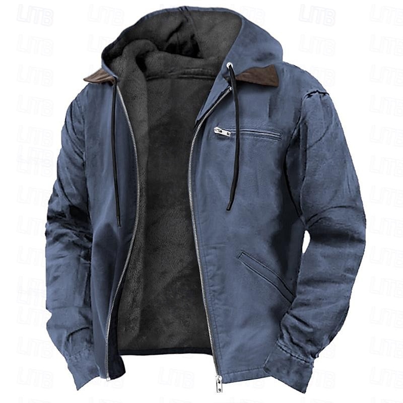 Męskie Bluza z Kapturem Rozpinana bluza z kapturem Szerpa Linend Zieleń wojskowa Niebieski Brązowy Szary Kaptur Równina Kieszeń Sport i turystyka Codzienny Święto Zabytkowe Moda miejska Codzienny 2025 - €51.99 –P8