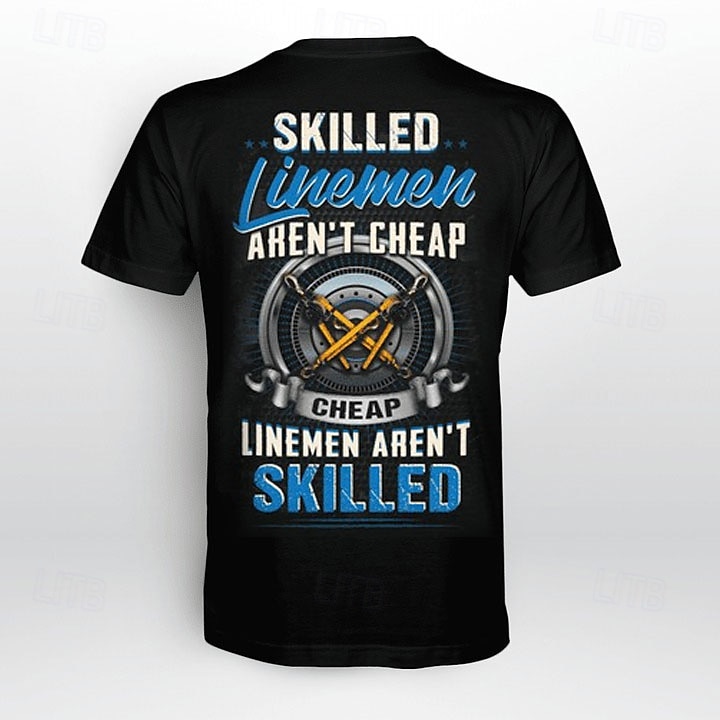 Herren Linienrichter T Shirt Kurzarm T-Shirt 3D-Druck Rundhalsausschnitt Hemd Modisch Täglich Strasse Täglich Schwarz Dunkelblau Sommer Frühling Bekleidung S M L XL XXL XXXL 2025 - $15.99 –P2