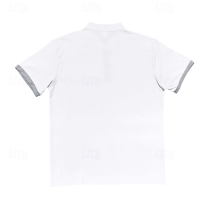 Men's Golf Shirt Golf Polos Shirts Work Casual Stand Collar Short Sleeve Basic Modern Color Block Patchwork Buttons Spring & Summer Regular Fit Black White Army Green Blue Brown khaki Golf Shirt 2025 - $17.99 –P4