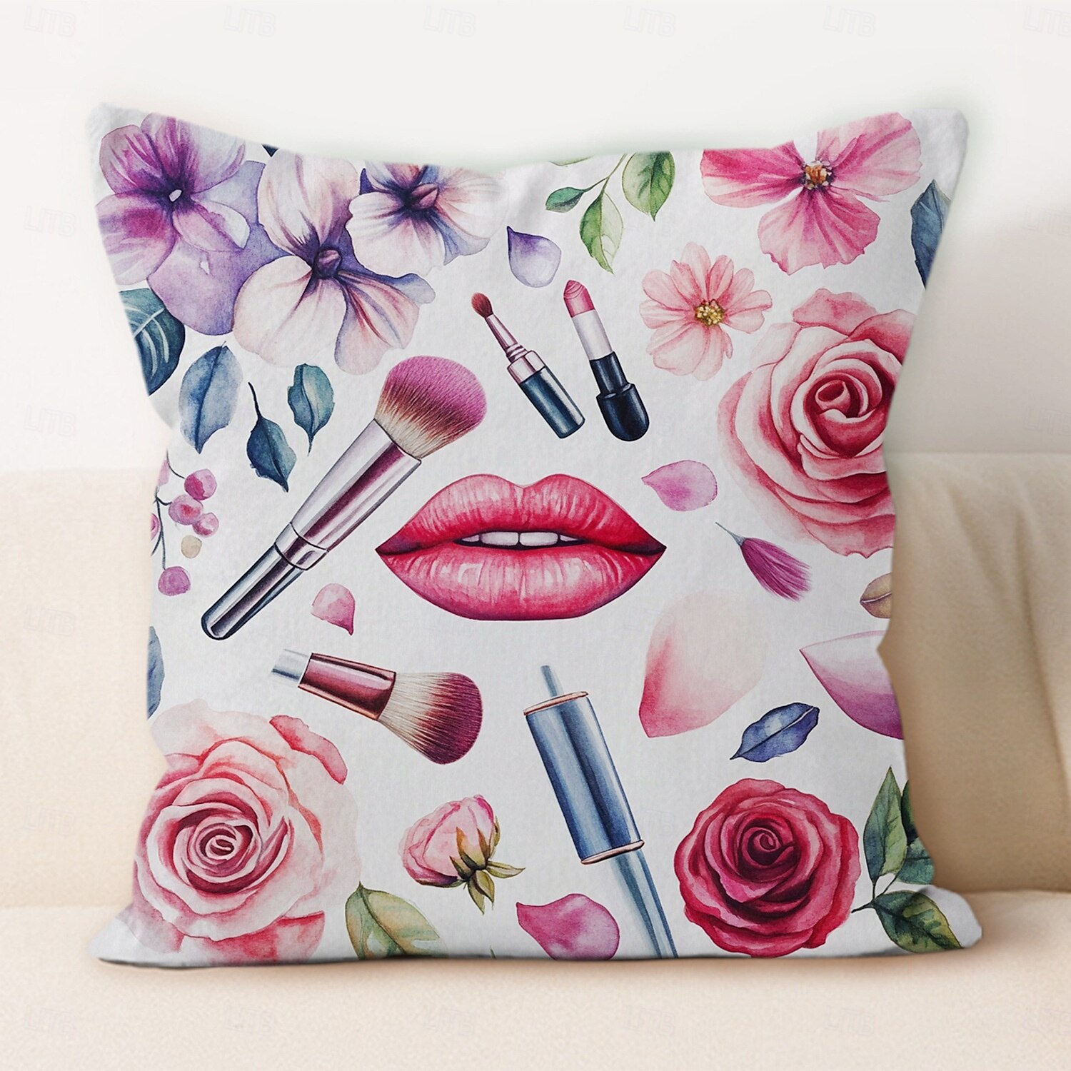 Housse de coussin décorative en forme de rouge à lèvres de mariage 1PC Housse de coussin carrée douce Housse de coussin pour chambre salon canapé fauteuil de 2025 ? $13.99 –P1