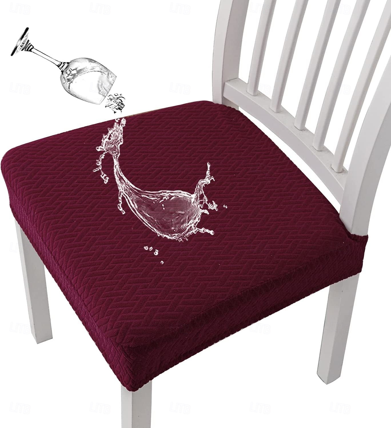 vattenavvisande stol sittfodral för matsal kök stretch jacquard stol sittfodral avtagbar tvättbar anti-damm stol sittdyna skydd överdrag 2025 - $10.99 –P8