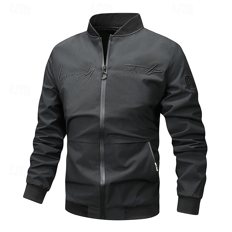 Men's Softshell Jacket Hiking Jacket Outdoor Windproof Windbreaker Jacket Traveling Black Green Khaki Dark Blue Grey 2025 - $25.99 –P1