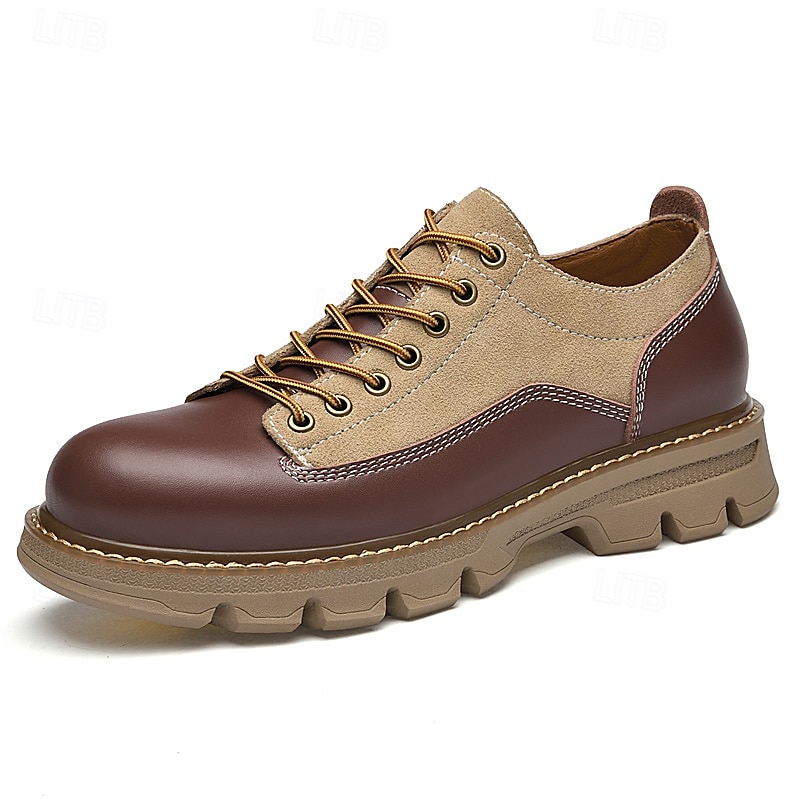 scarpe stringate in pelle sintetica e pelle scamosciata resistenti da uomo: calzature casual eleganti per l'uso quotidiano e all'aperto del 2025 a $28.99 –P5