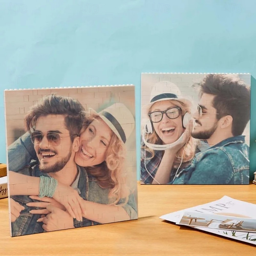Személyre szabott fénykép építőkocka puzzle testre szabott esküvői ajándék párnak blokk esküvői ajándék négyzet alakú kétoldalas DIY művészeti kép felnőtteknek blokk puzzle otthoni dekoráció 3D tégla 2025 - $15.49 –P9
