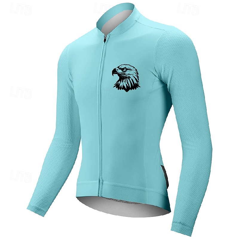 Men's Cycling Jersey Eagle Long Sleeve Bike Tee Tshirt Jersey with 3 Rear Pockets Mountain Bike MTB Quick Dry Anatomic Design Wicking Breathable Sports Dark Pink White Pink Clothing Apparel 2026 - $25.99 –P1