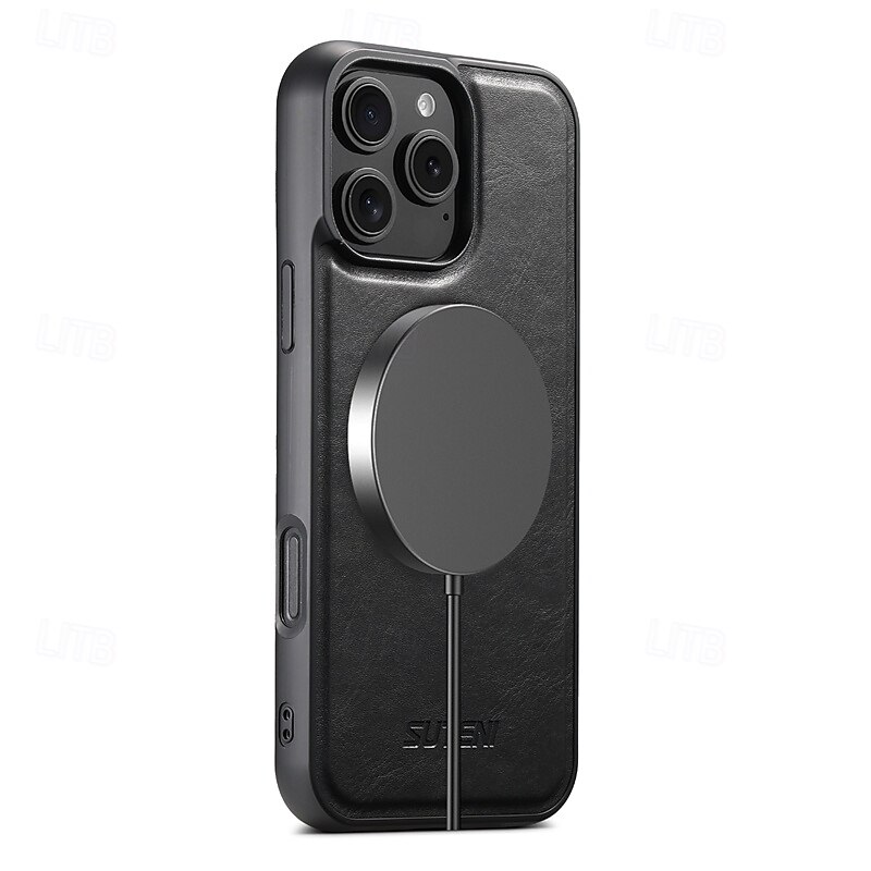 2025年 電話 ケース 用途 iPhone 16 Pro Max プラス iPhone 15 プロマックスプラス iPhone 14 13 12 Pro Max Plus バックカバー スタンド付き 磁石バックル ワイヤレス充電をサポート レトロ風 TPU PUレザー  コレクション – $23.99 –P18