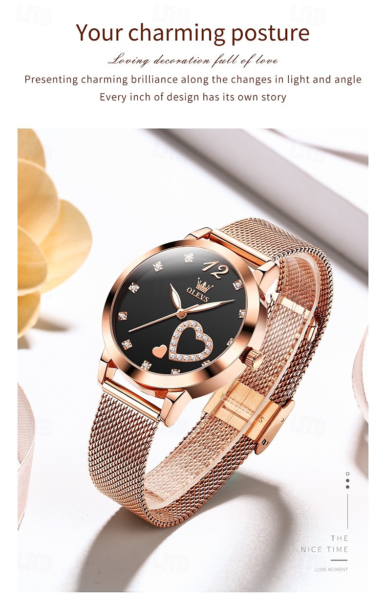 OLEVS Women Quartz Watch Fashion Casual Wristwatch Luminous Waterproof Decoration Stainless Steel Watch 2025 - $43.99 –P13