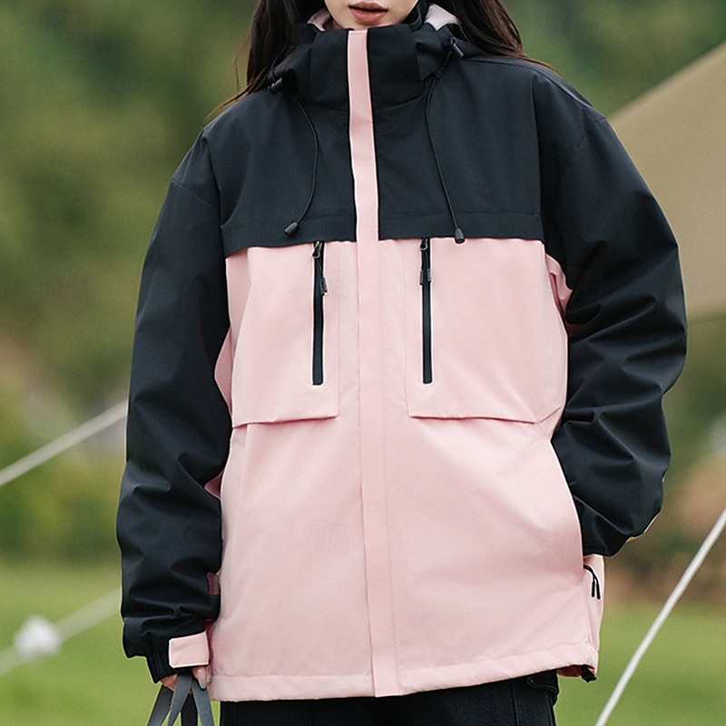 Women's Softshell Jacket Hiking Jacket Winter Outdoor Color Block Thermal Warm Windproof Water Resistant 3-in-1 Jacket Winter Jacket Fleece Jackets Traveling Black Ivory Pink Red Orange 2025 - $108.99 –P5