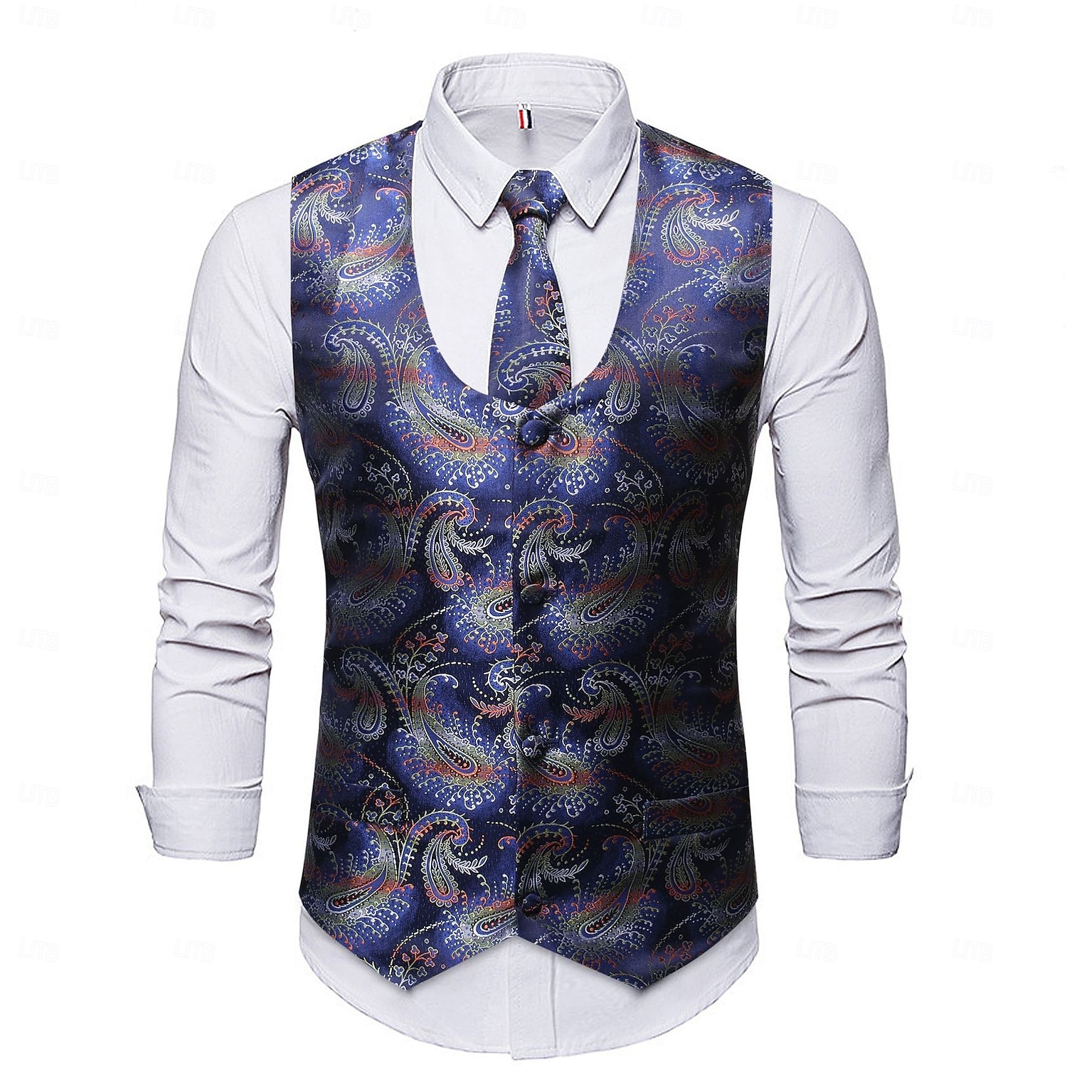 Retro Řvoucí 20s 20. léta 20. století Kamizelka Vesta Velký Gatsby Gentleman Kašmírový vzor Retro Maškarní kostým Pánské Vánoce předvečer Všech svatých Karneval Výkon loučení se svobodou nevěsty 2025 - $35.99 –P18