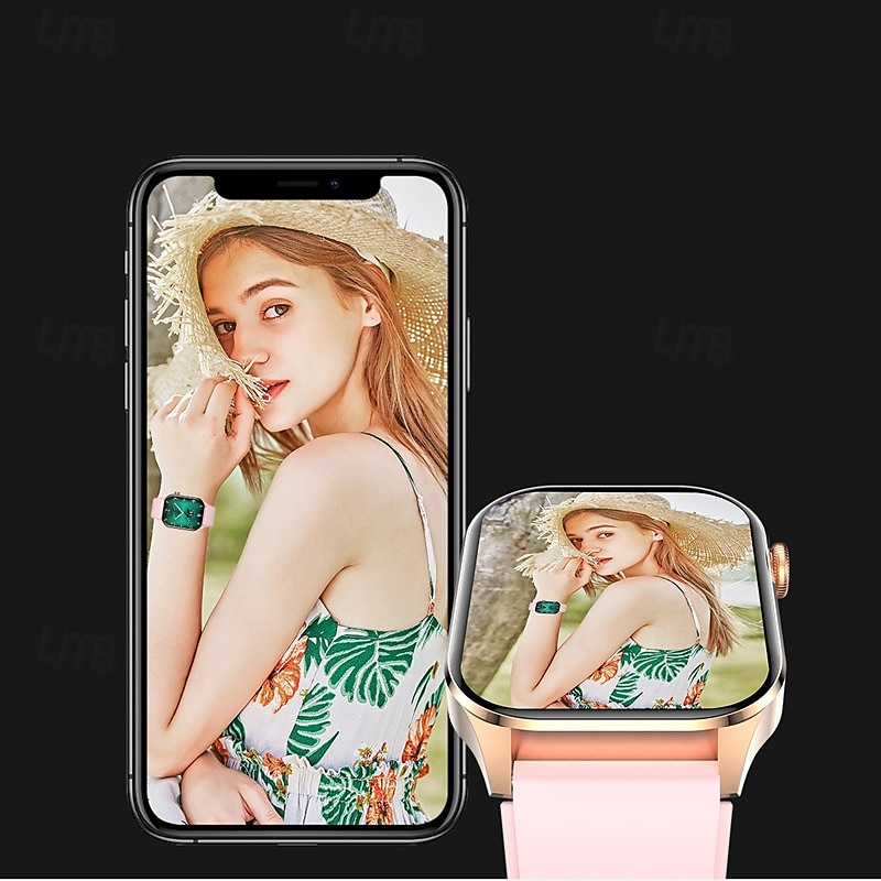 Smartwatch 2-Inch OLED Screen Bluetooth Call Voice Assistant Heart Rate And Blood Glucose Monitoring Waterproof Bluetooth Call Non-Invasive Blood Glucose Measurement Blood Component Measurem 2025 - $72.99 –P5