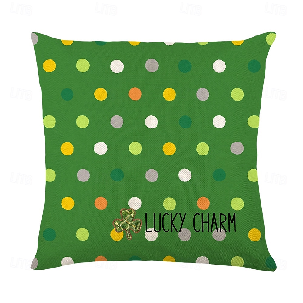 dekorativa slängkuddar fodral saint patrick's day 1 st shamrock mjukt fyrkantigt kuddfodral örngott för sovrum vardagsrum soffa soffstol 2025 - $12.99 –P22