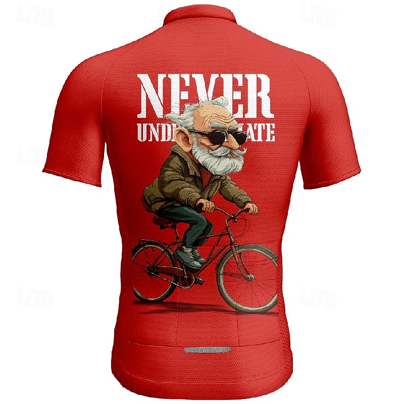 2025年 男性用 サイクリングジャージー グラフィック 半袖 バイク Tシャツ ジャージー 3つのリアポケット付き マウンテンサイクリング 速乾性 人間工学デザイン ウィッキング 高通気性 スポーツ レッド バーガンディー オレンジ 衣類  コレクション – $28.99 –P2