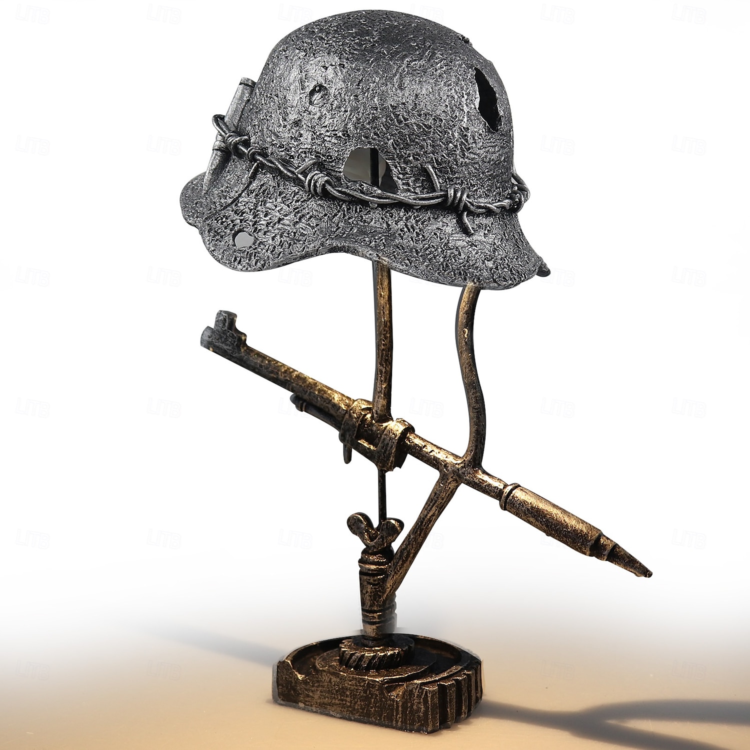lampă de masă lampă de birou cască militară decor acasă decor stil mansardă stil steampunk vintage 2026 - $30.99 –P4