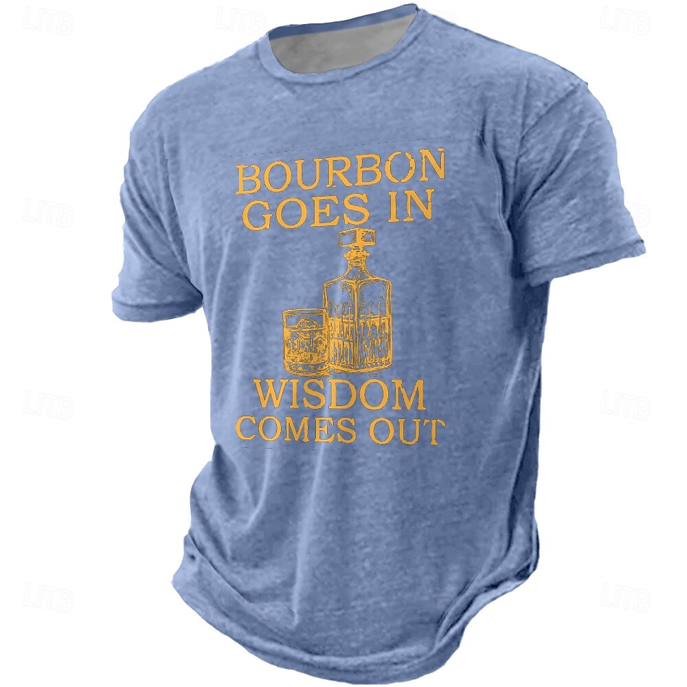 Voor heren Grappig jargon T-shirt Korte mouw T-shirt 3D-afdrukken Strakke ronde hals Overhemd Modieus Dagelijks Straat Dagelijks Zwart blauw Bruin Zomer Lente Kleding S M L XL XXL XXXL 2025 - $17.99 –P2