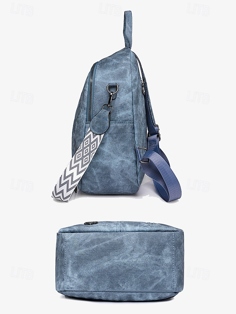 Wandelbarer Damen-Rucksack aus Kunstleder in Braun mit verstellbaren Riemen, mehreren Tragevarianten und Reißverschlusstaschen – ideal für Reisen, Arbeit und den täglichen Gebrauch 2025 - $42.99 –P7