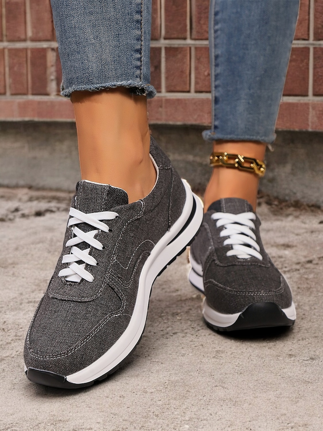 Women's Stylish Denim Sneakers with White Sole | Perfect for Casual and Everyday Wear 2025 - $29.99 –P7