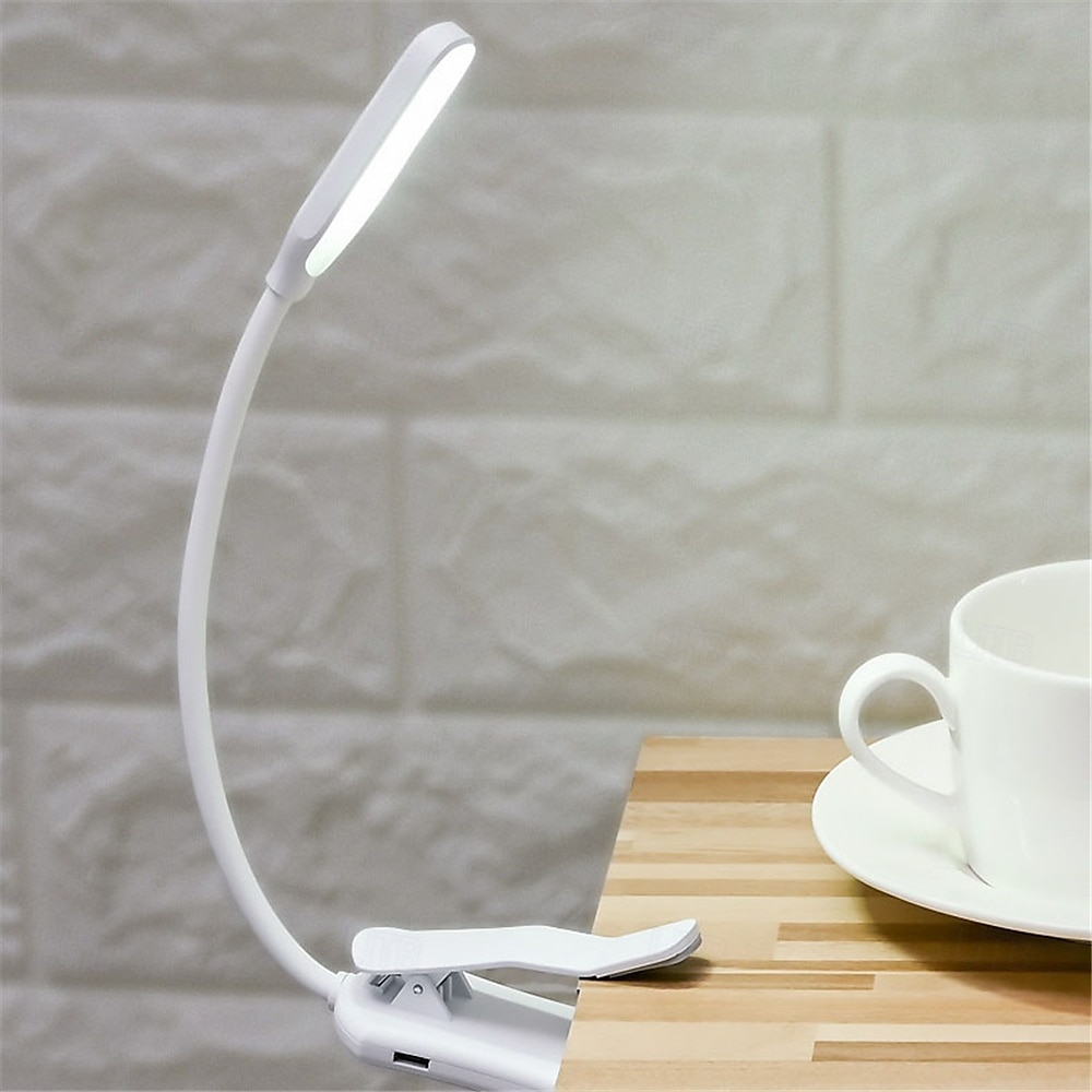 מנורת ספר מיני נטענת usb - מנורת קריאה עם קליפס 7 LED, מנורת לילה אכפתית ללימוד  & קריאה ליד המיטה 2025 - $26.99 –P2